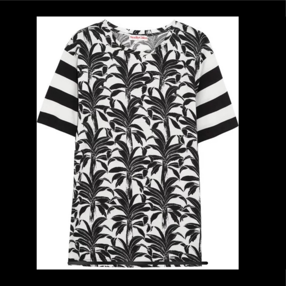 See by Chloe palm t-shirt, size 2